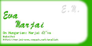 eva marjai business card